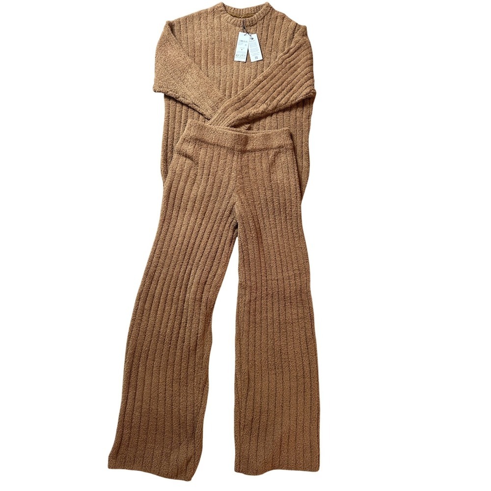 UGG Riz Top Rib and Pant Set Women XS Chestnut NWT - Picture 6 of 12